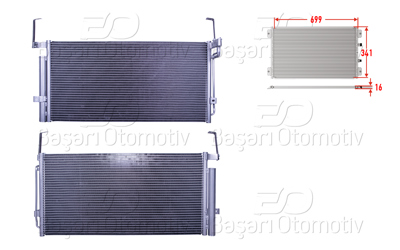 WISCO 3143473-00 Klima Radyatoru 699x341x16 3143473-00