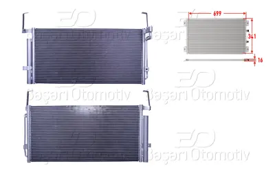 WISCO 3143473-00 Klima Radyatoru 699x341x16 3143473-00