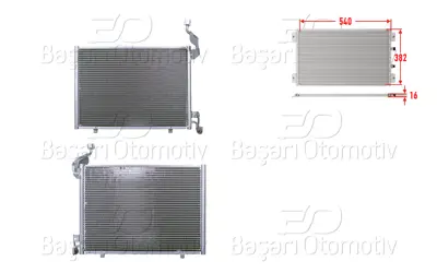 WISCO 3143137-00 Klima Radyatoru 540x382x16 3143137-00