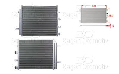 WISCO 3143439-00 Klima Radyatoru 533x430,4x16 3143439-00