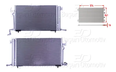 WISCO 3143265-00 Klima Radyatoru 574x341x16 3143265-00