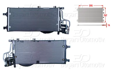 WISCO 2143109-00 Klima Radyatoru 590x262x16 2143109-00