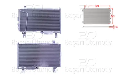 WISCO 3143494-00 Klima Radyatoru 570x343x16 3143494-00