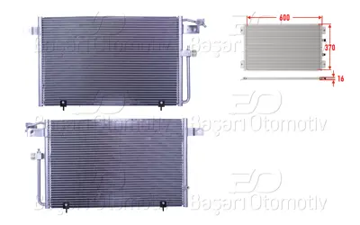 WISCO 1143169-00 Klima Radyatoru 600x370x16 1143169-00