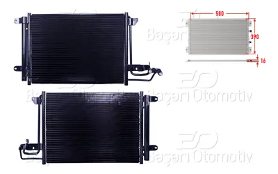 WISCO 1143066-00 Klima Radyatoru 580x390x16 1143066-00
