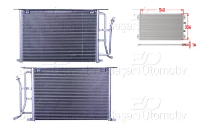 WISCO 3143004-00 Klima Radyatoru 540x356x16 3143004-00