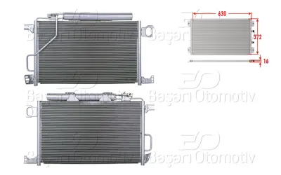 WISCO 3143372-00 Klima Radyatoru 630x372x16 3143372-00