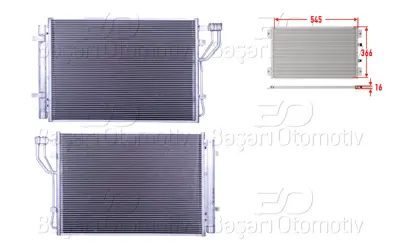 WISCO 3143310-00 Klima Radyatoru 545x366x16 3143310-00