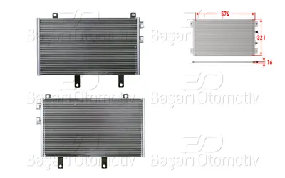 WISCO 3143111-00 Klima Radyatoru 574x321x16 3143111-00