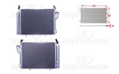 WISCO 3143297-00 Klima Radyatoru 474x351x16 3143297-00