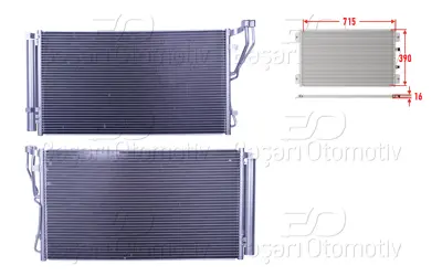 WISCO 3143308-00 Klima Radyatoru 715x390x16 3143308-00