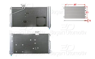 WISCO 3143454-00 Klima Radyatoru 687x371x16 3143454-00