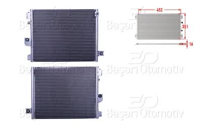 WISCO 3143467-00 Klima Radyatoru 452x351x16 3143467-00