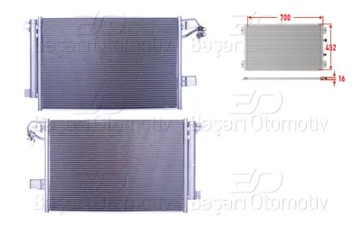 WISCO 1143123-00 Klima Radyatoru 700x452x16 1143123-00