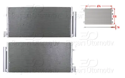 WISCO 2143072-00 Klima Radyatoru 674x318x16 2143072-00