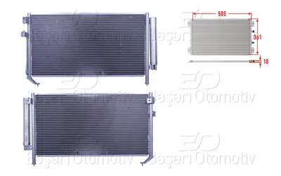 WISCO 3143354-00 Klima Radyatoru 585x361x18 3143354-00