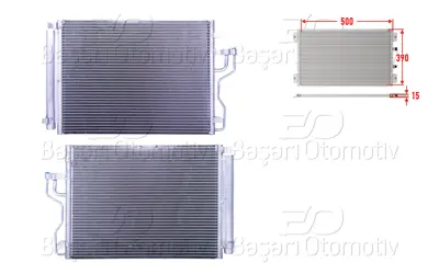 WISCO 3143166-00 Klima Radyatoru 500x390x15 3143166-00