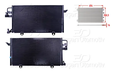 WISCO 1143078-00 Klima Radyatoru 654x350,5x16 1143078-00