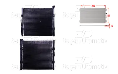 WISCO 3143163-00 Klima Radyatoru 380x321x16 3143163-00