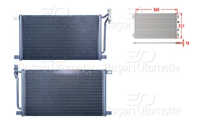 WISCO 3143147-00 Klima Radyatoru 565x311x16 3143147-00