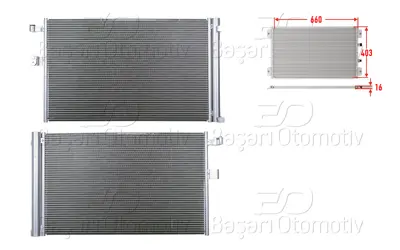 WISCO 3143506-00 Klima Radyatoru 660x403x16 3143506-00