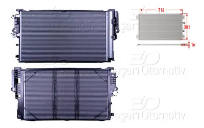 WISCO 3143367-00 Klima Radyatoru 716x381x16 3143367-00