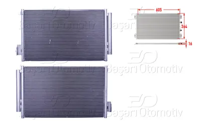 WISCO 3143277-00 Klima Radyatoru 605x364x16 3143277-00
