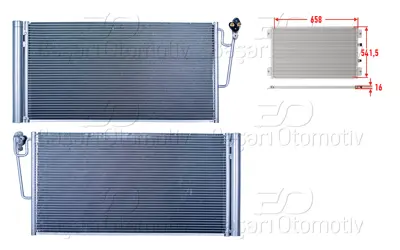 WISCO 3143334-00 Klima Radyatoru 658x541,5x16 3143334-00