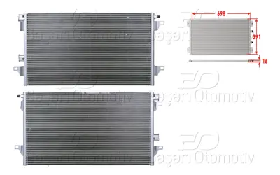 WISCO 3143041-00 Klima Radyatoru 698x391x16 3143041-00
