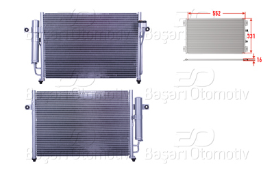 WISCO 3143298-00 Klima Radyatoru 552x331x16 3143298-00