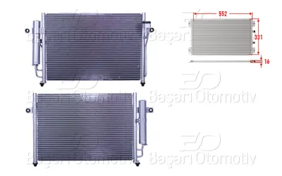 WISCO 3143298-00 Klima Radyatoru 552x331x16 3143298-00