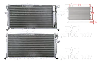WISCO 3143089-00 Klima Radyatoru 717x350x16 3143089-00