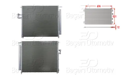 WISCO 3143127-00 Klima Radyatoru 636x531x12 3143127-00