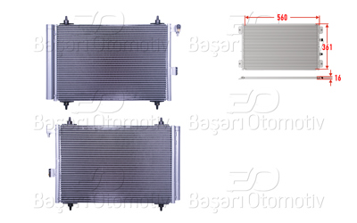 WISCO 3143013-00 Klima Radyatoru 560x361x16 3143013-00