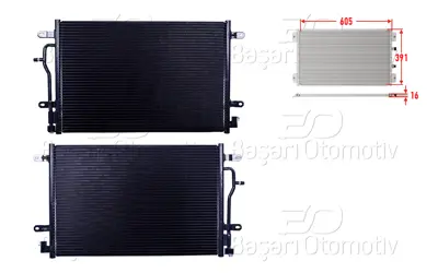 WISCO 1143071-00 Klima Radyatoru 605x391x16 1143071-00