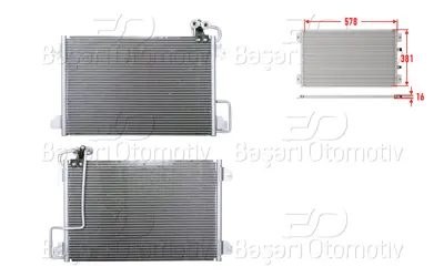 WISCO 3143491-00 Klima Radyatoru 578x381x16 3143491-00