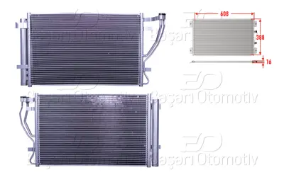 WISCO 3143499-00 Klima Radyatoru 608x388x16 3143499-00