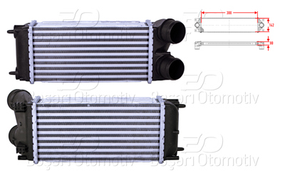 WISCO 3113956-00 Turbo Radyatoru (Intercooler) 300x142x80 3113956-00