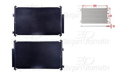 WISCO 3143489-00 Klima Radyatoru 705x410x16 3143489-00