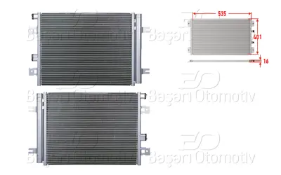 WISCO 3143270-00 Klima Radyatoru 535x401x16 3143270-00