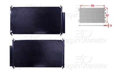 WISCO 3143293-00 Klima Radyatoru 705x351x16 3143293-00