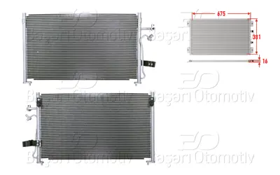 WISCO 2143050-00 Klima Radyatoru 675x381x16 2143050-00