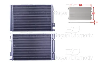 WISCO 3143468-00 Klima Radyatoru 560x370x16 3143468-00