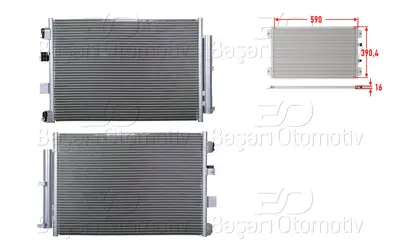 WISCO 3143391-00 Klima Radyatoru 590x390,4x16 3143391-00