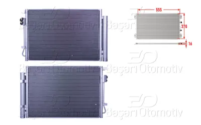 WISCO 3143300-00 Klima Radyatoru 555x370x16 3143300-00