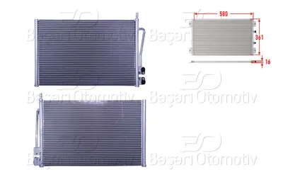 WISCO 3143281-00 Klima Radyatoru 580x361x16 3143281-00
