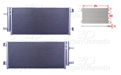 WISCO 2143119-00 Klima Radyatoru 694x308x16 2143119-00