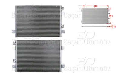 WISCO 3143273-00 Klima Radyatoru 568x391x16 3143273-00