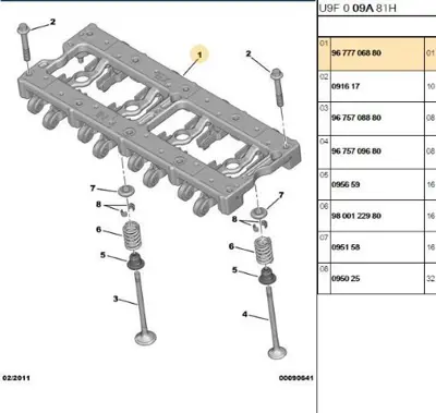 PSA 9677706880 Supap Itıcı Tusu 903H2 9677706880