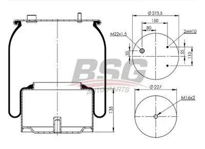 BSG 05-380-020 Körük, Havali Süspansiyon 836NP10